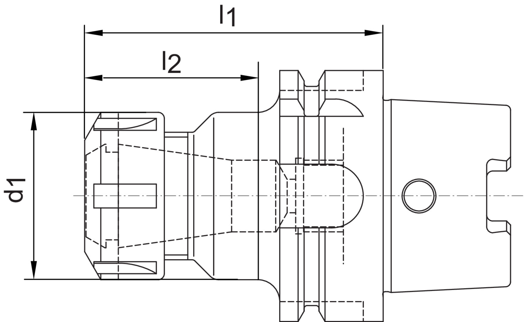HAIMER Spannzangenfutter ER D69893A HSK-A 63-25x100mm