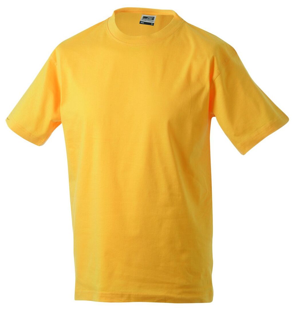 JAMES & NICHOLSON JN T-Shirt Round-T Heavy JN002 100%BW gold-yellow Größe S