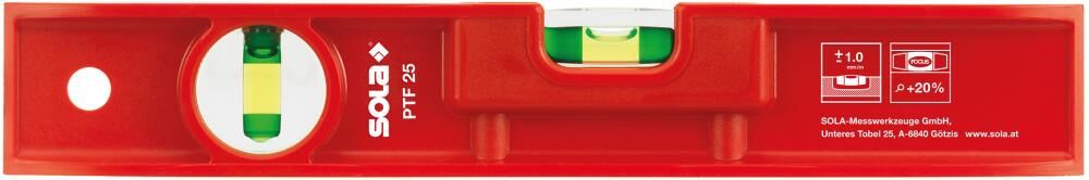 SOLA Torpedo-Wasserwaage 25cm Kunststoff