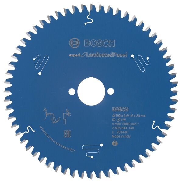 BOSCH Kreissägeblatt Expert für Laminat 190x30x2,6 60T