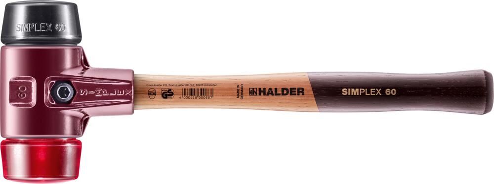 HALDER Schonhammer SIMPLEX 60mm Gummi/Plastik