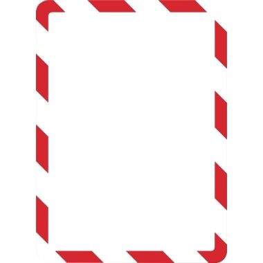 TARIFOLD Magnetrahmen Safety Line DINA4 PVC rot/weiß 2 Stück 194973