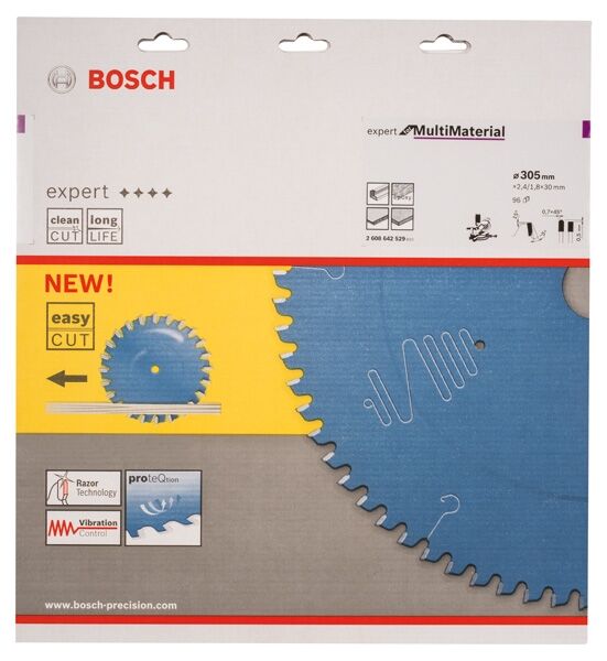 BOSCH Kreissägeblatt HW Expert 305x30x2,4 96 T TR