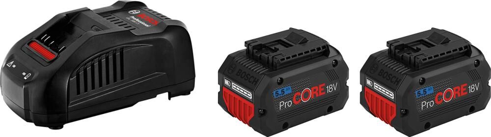 BOSCH Akku-Starter-Set 18V 2x ProCore 5,5Ah Ladegerät