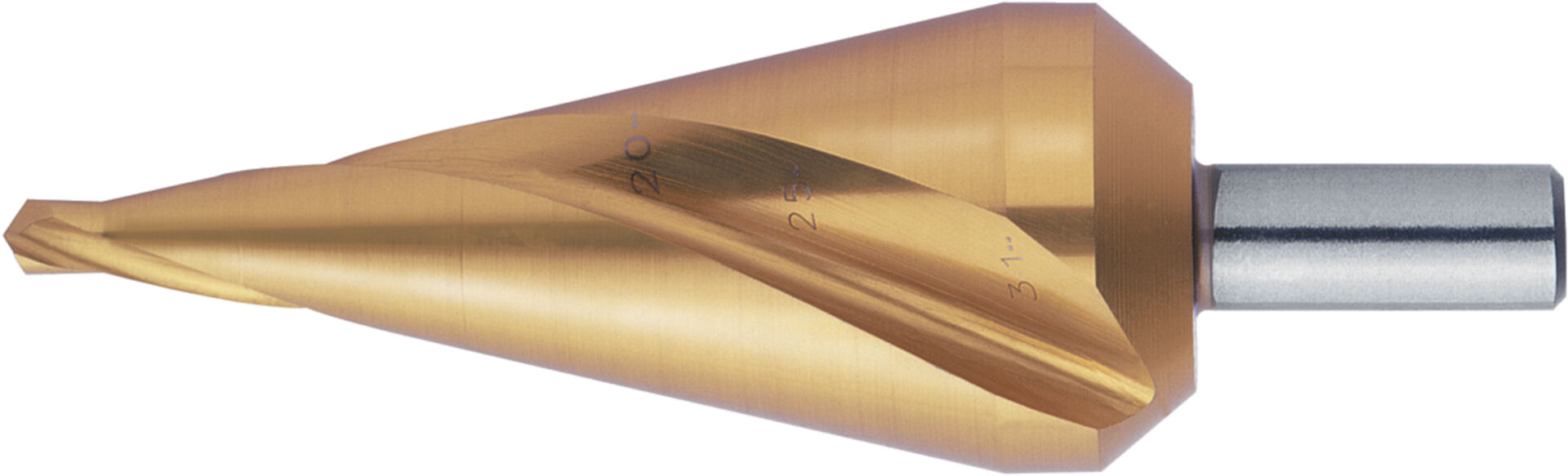 FORMAT Blechschälbohrer TiN 5-20,0mm spiralgenutet