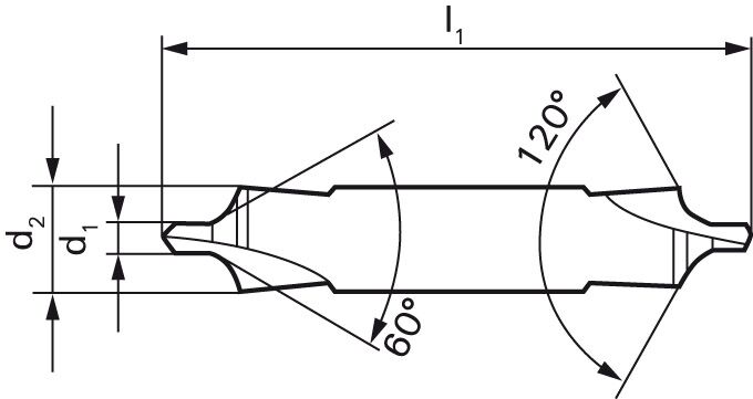 FORMAT Zentrierbohrer DIN333-B HSS 6,30mm 120 Grad geschliffen