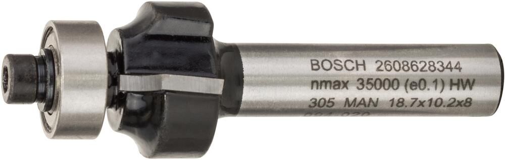 BOSCH Abrundfräser Standard for Wood 8mm R1 3mm