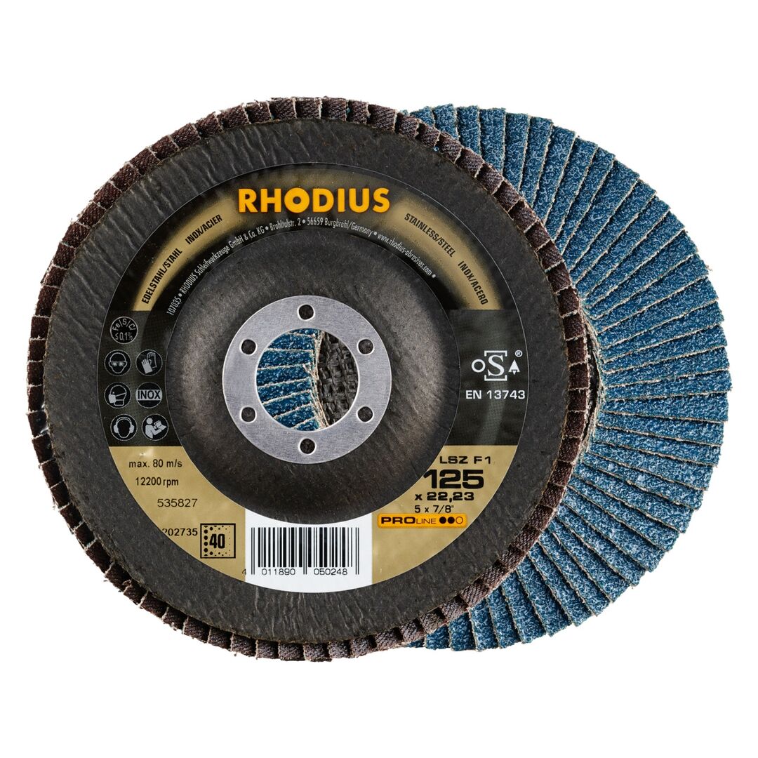 RHODIUS Lamellenschleifscheibe LSZ F1 125mm K60