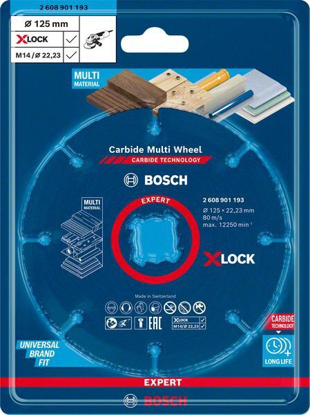 BOSCH Trennscheibe EXPERT Multiwheel Carbide 125x22,23mm X-LOCK
