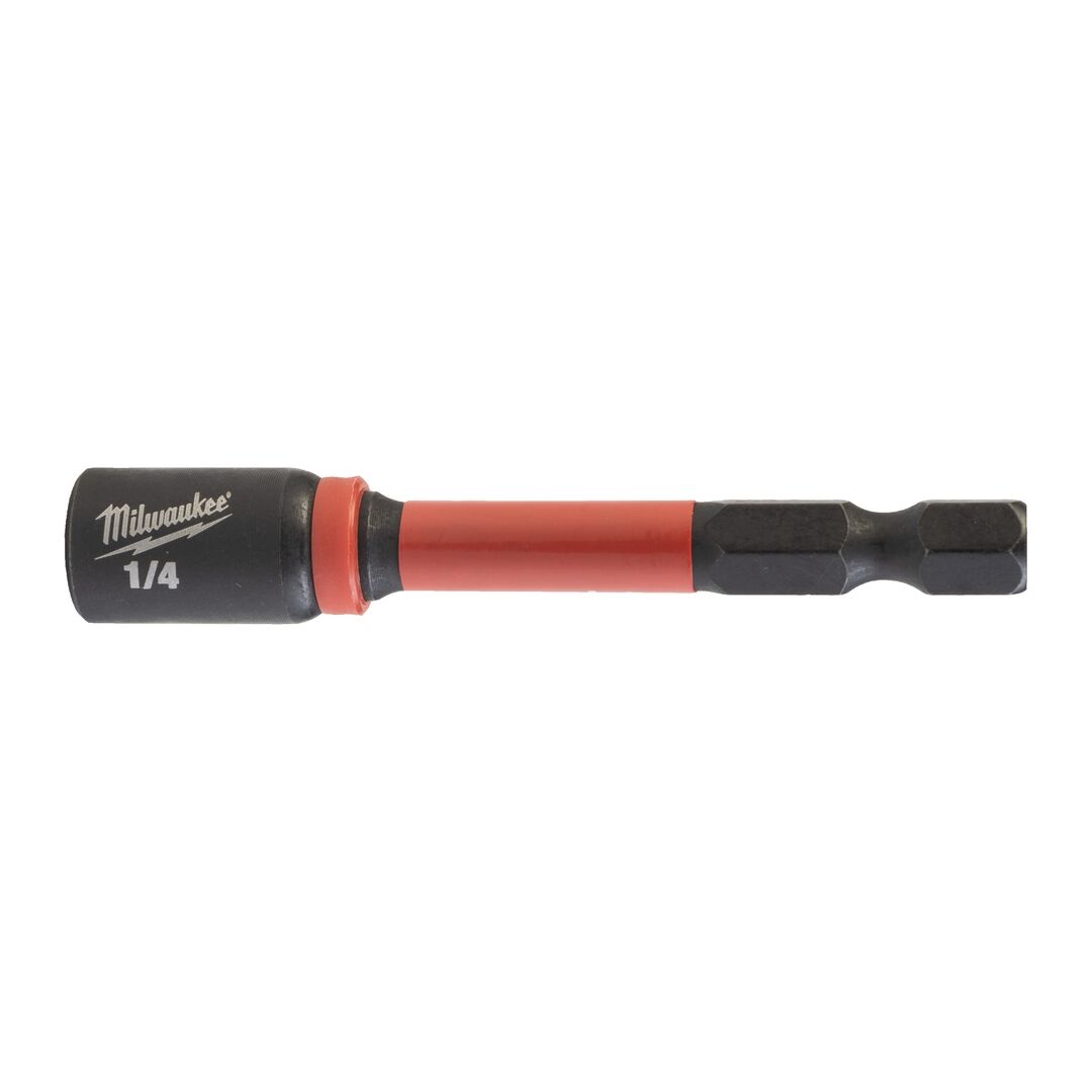 MILWAUKEE Steckschlüssel 1/4" 1/4"x65mm magnetisch SHOCKWAVE