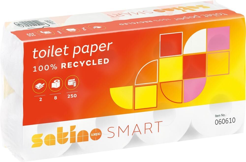 WEPA Toilettenpapier WEPASmart 2-lagig weiß 64 Rollen