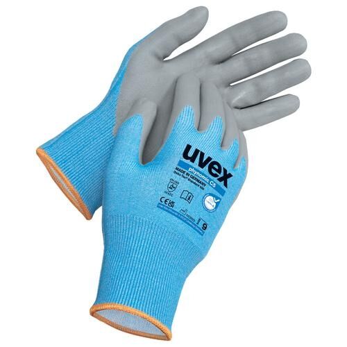 UVEX Schnittschutzhandschuhe phynomic C5 Gr. 11 Schaumbeschichtung blau/grau 6008.1