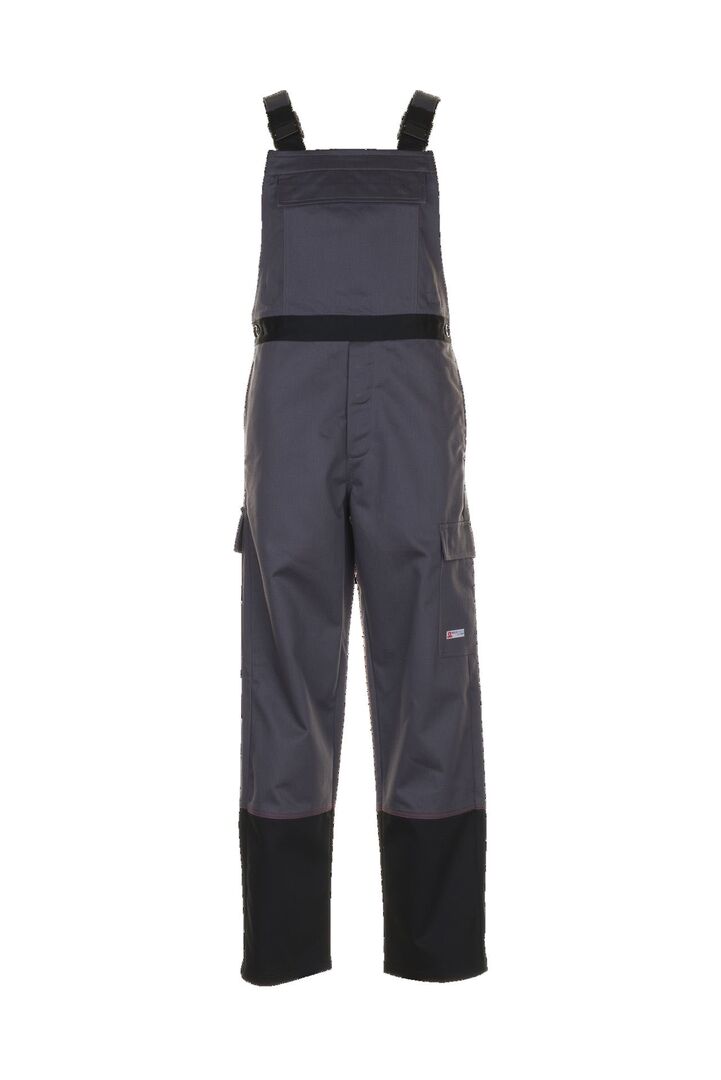 PLANAM Weld Shield Latzhose 5530 grau/schwarz Gr. 64
