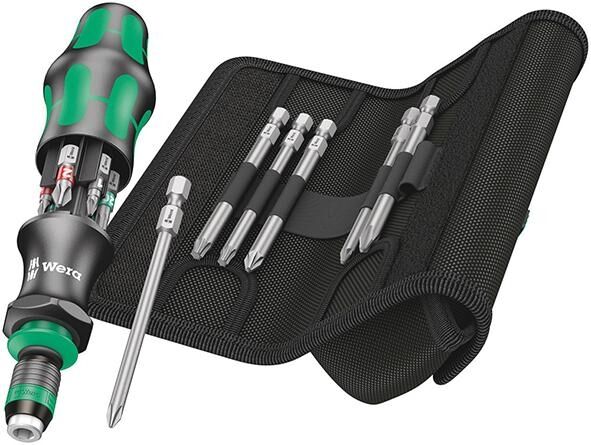 WERA Magazin-Bithalter Kraftform Kompakt 20 mit Tasche 13-teilig