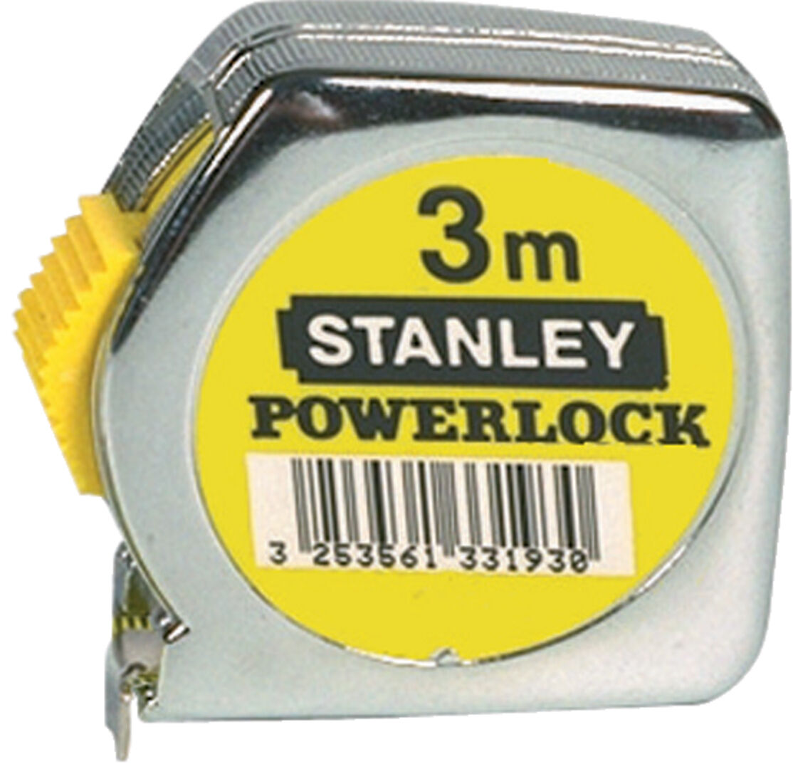 STANLEY Taschenbandmass Metall Powerlock 3m