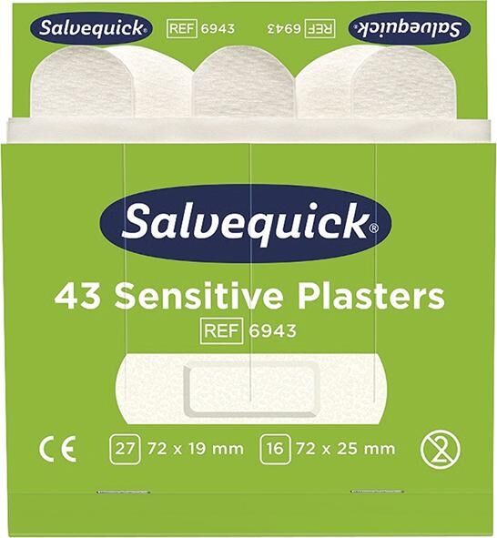 SALVEQUICK Nachfüllpack 6x43 Pflaster Sensitive