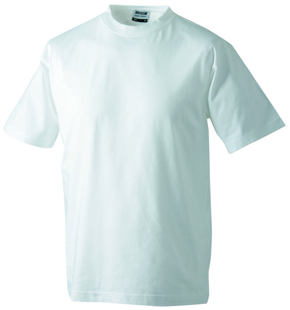 JAMES & NICHOLSON JN T-Shirt Round-T Heavy JN002 100%BW white Größe XL