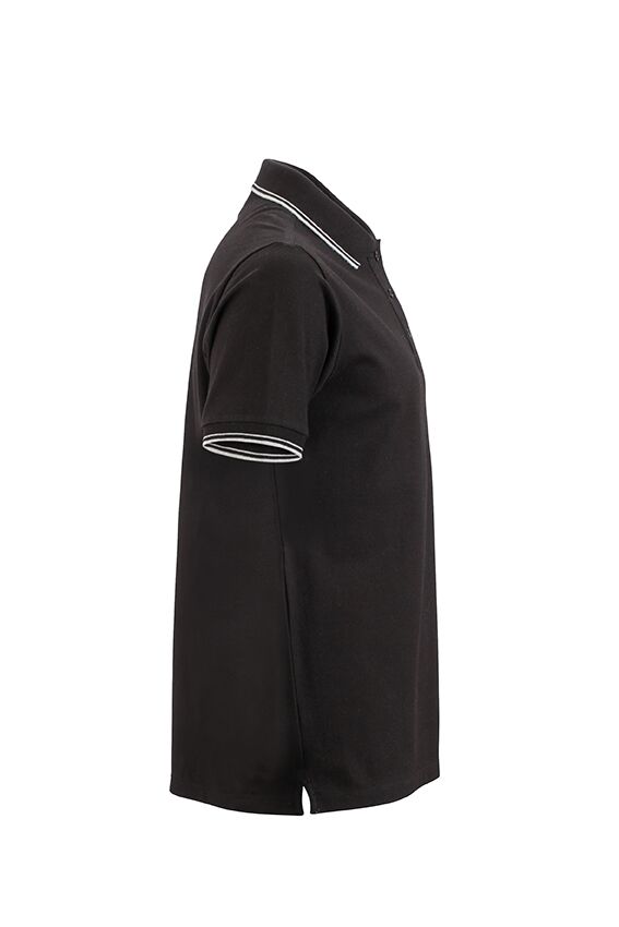 JAMES & NICHOLSON Polo Shirt black/white Gr. XL