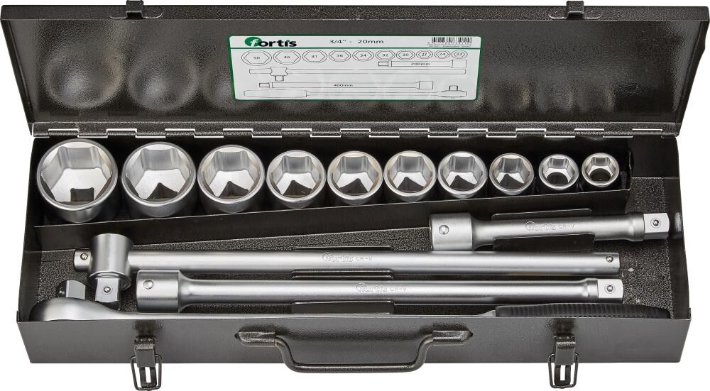 FORTIS Steckschlüssel Set 3/4" 14-teilig