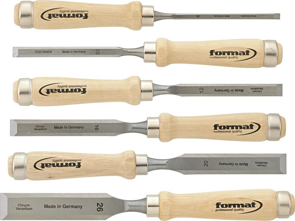 FORMAT Stechbeitel Set 6-teilig Holzheft