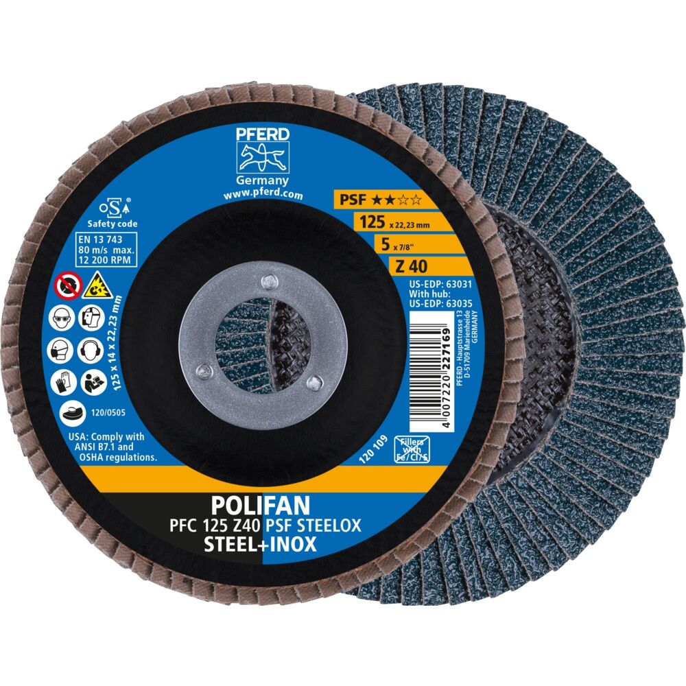 PFERD POLIFAN PFC 125-22 Z 40 Plus