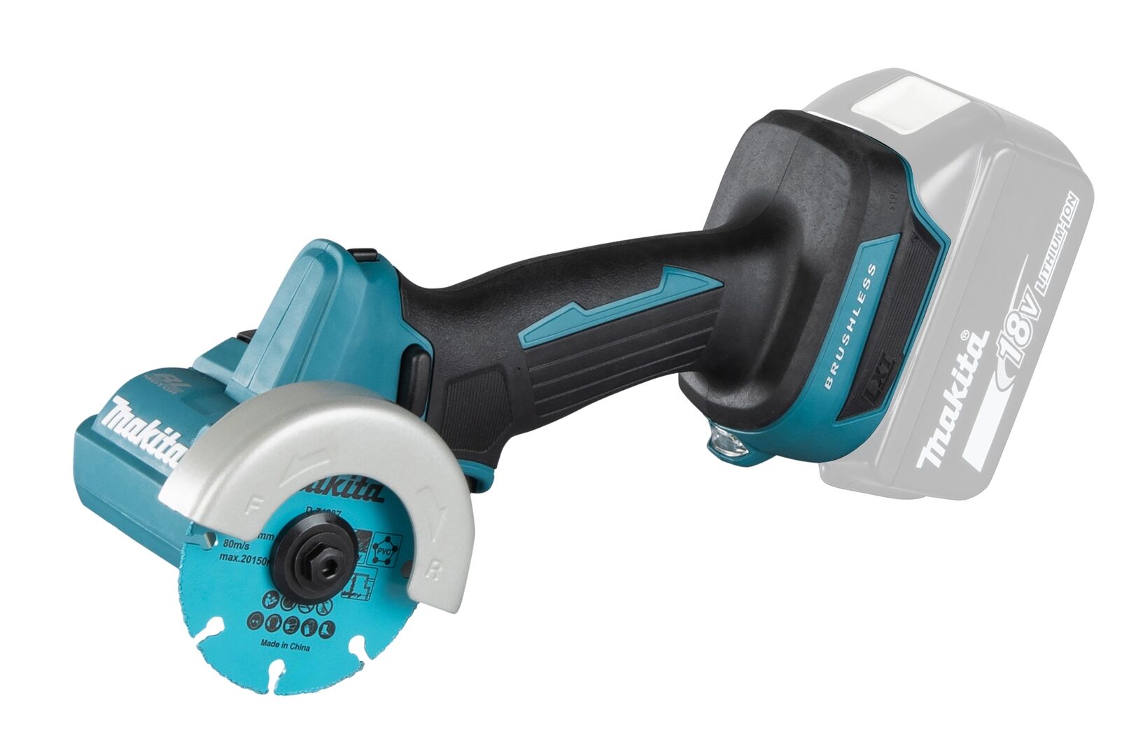 MAKITA Akku-Winkelschleifer DMC300Z solo inkl. 1 Diamant- & 2 Trennscheiben