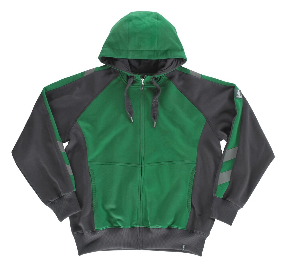 MASCOT Unique Sweat-Shirt Wiesbaden Gr. 4XL grün/schwarz Kap. 50566-963