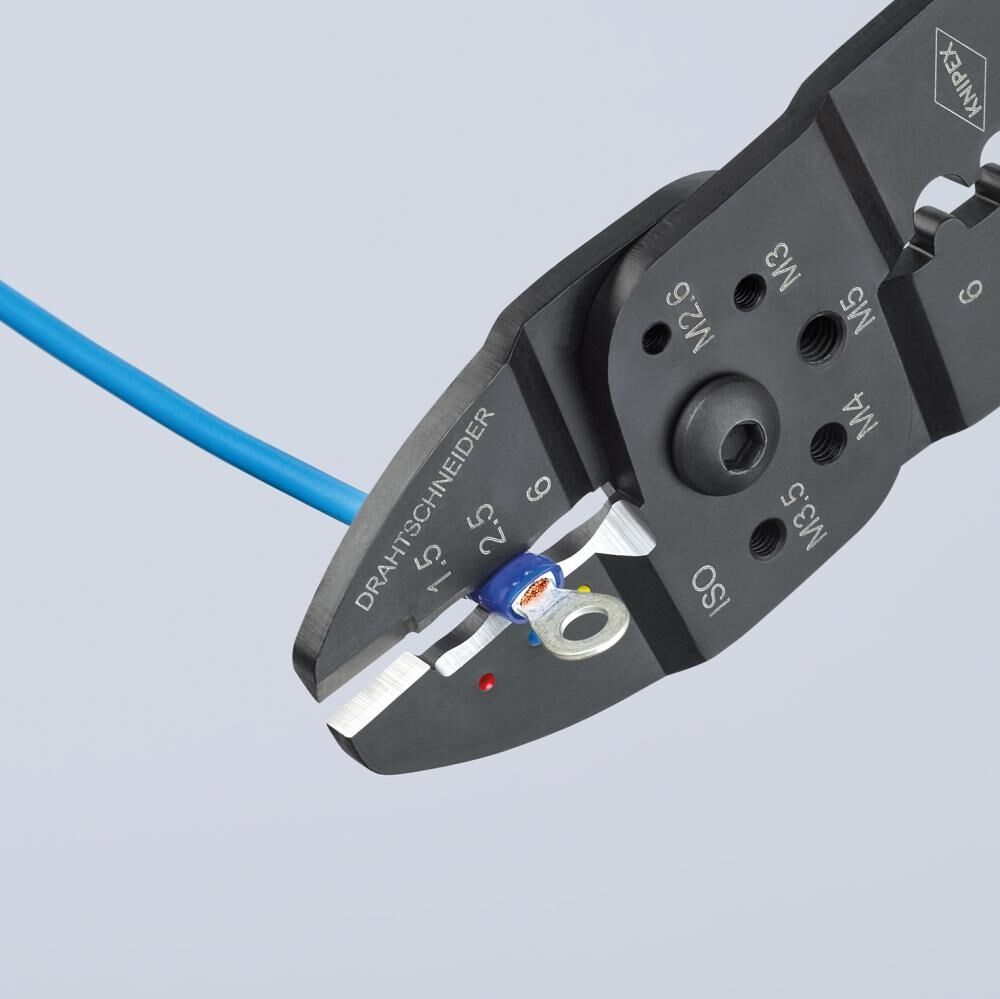 KNIPEX Crimpzange 240mm Mehrkomponenten-Hülle schwarz lackiert 97 32 240