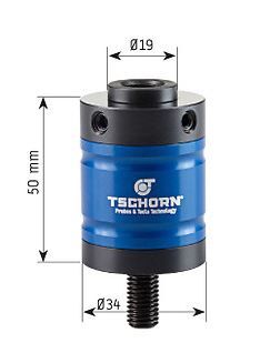 TSCHORN FlexiClamp Set M8 Aufspannbolzen H50mm & Spannschraube Standard