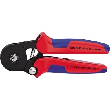 KNIPEX Crimpzange selbsteinstellend 180mm für Aderendhülsen brüniert 97 53 14