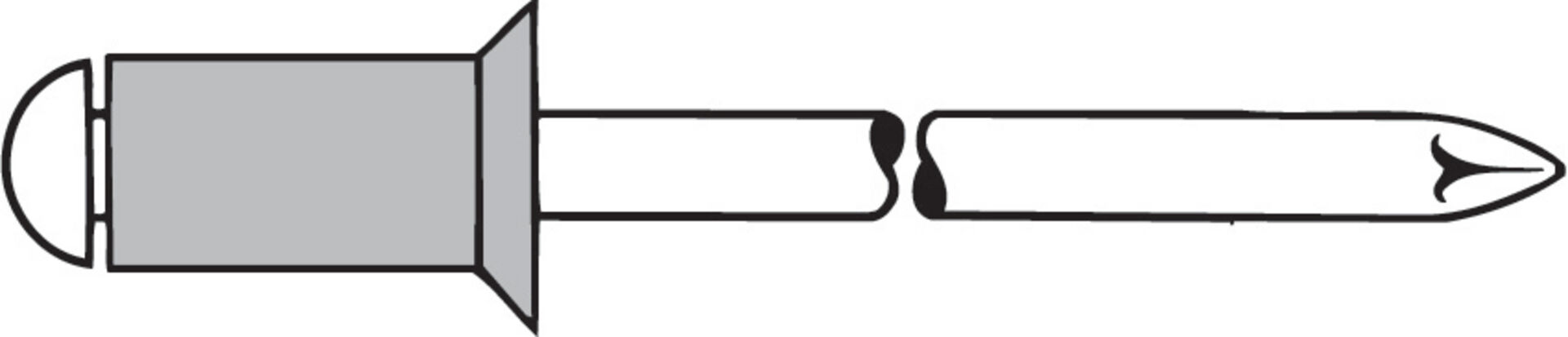 GESIPA Blindniet Alu Standard Senkkopf 3x6mm