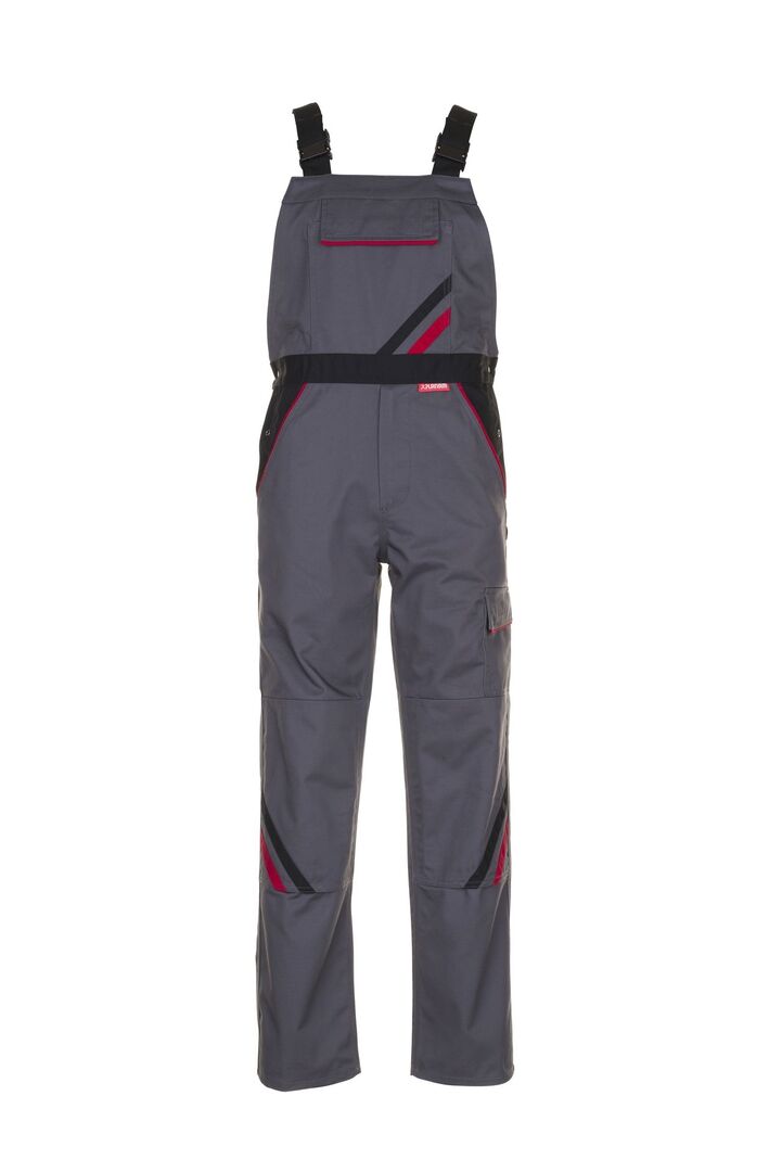 PLANAM Latzhose HIGHLINE Gr. 56 schiefer/schwarz/rot 2332