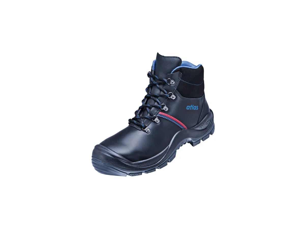 ATLAS Sicherheitsstiefel S3 ANATOMIC BAU 500 Gr. 39 W10 schwarz mit Überkappe