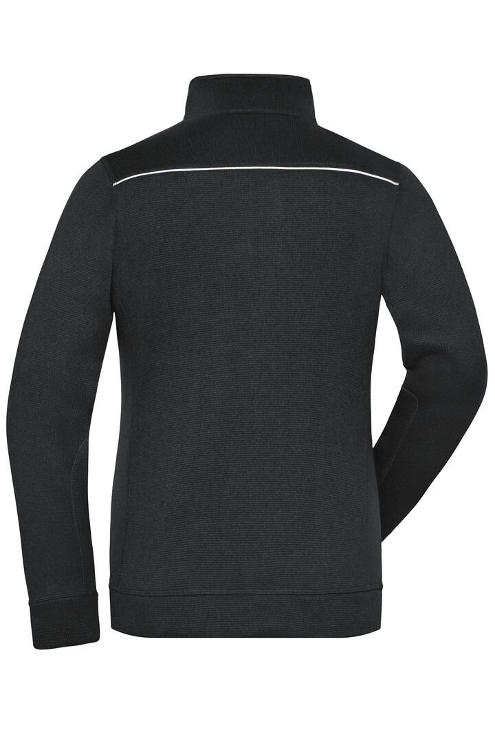 JAMES & NICHOLSON Strickfleece-Jacke Arbeitsjacke Damen Gr. XXL black/black JN897