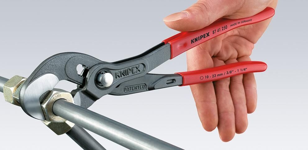 KNIPEX Schraubzange 250mm rutschhemmend Kunststoff überzogen grau atramentiert 87 41 250