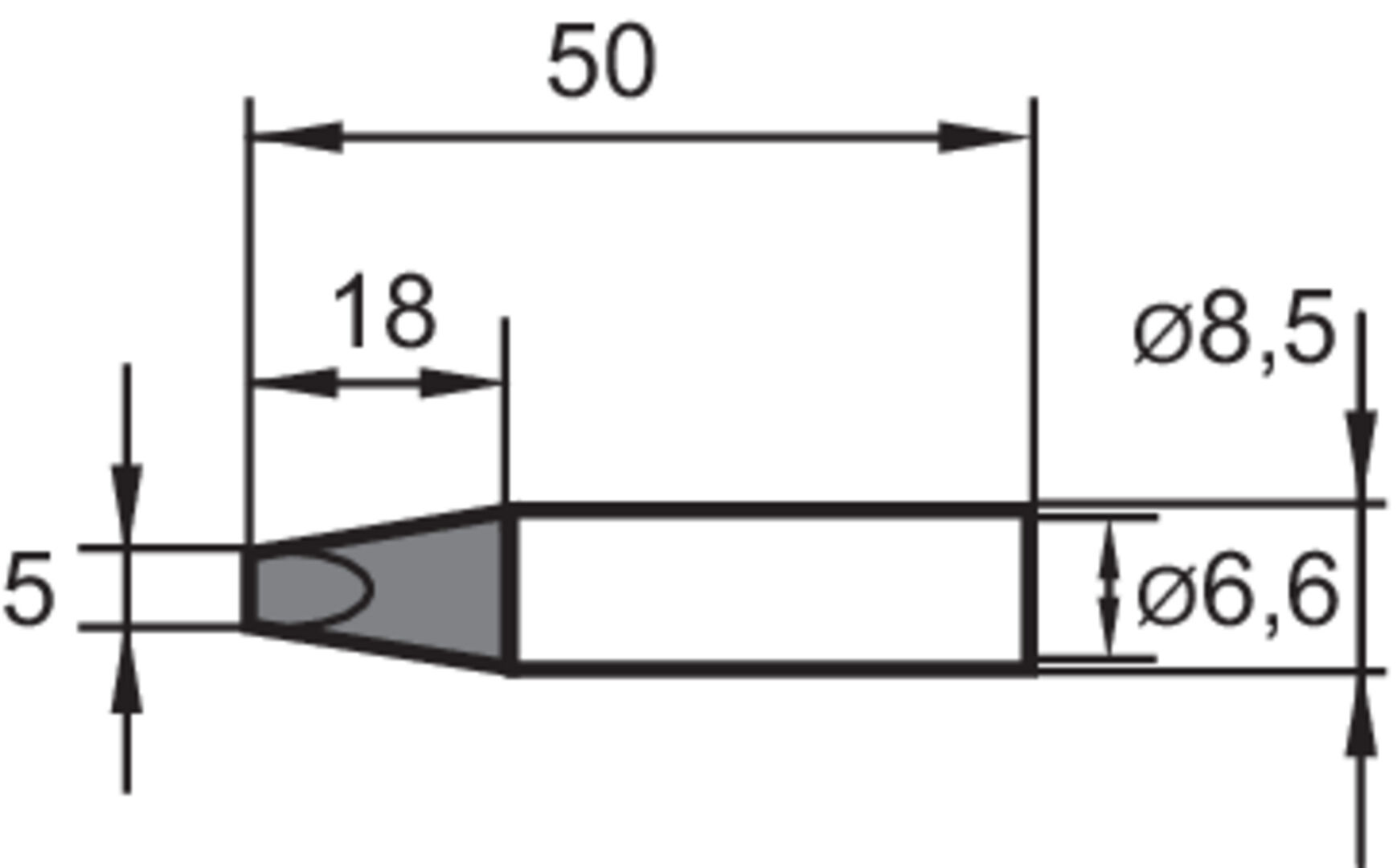 ERSA Lötspitze Ersatz Meissel 5,0mm SB