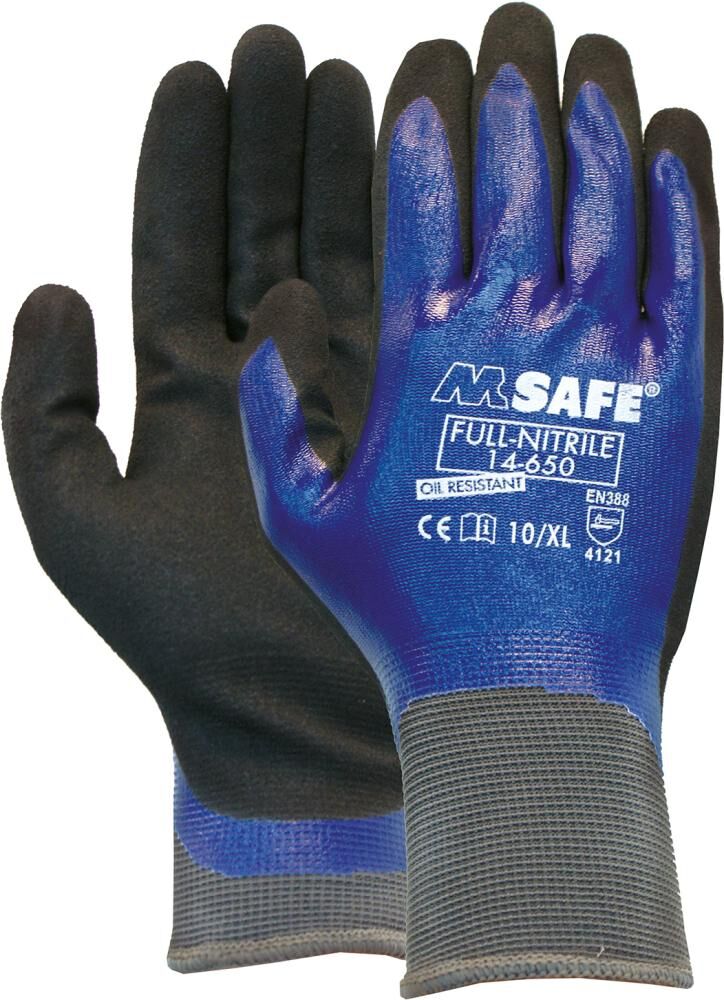 OXXA Handschuh M-Safe 14-650 Nitril vollbeschichtet Größe 9