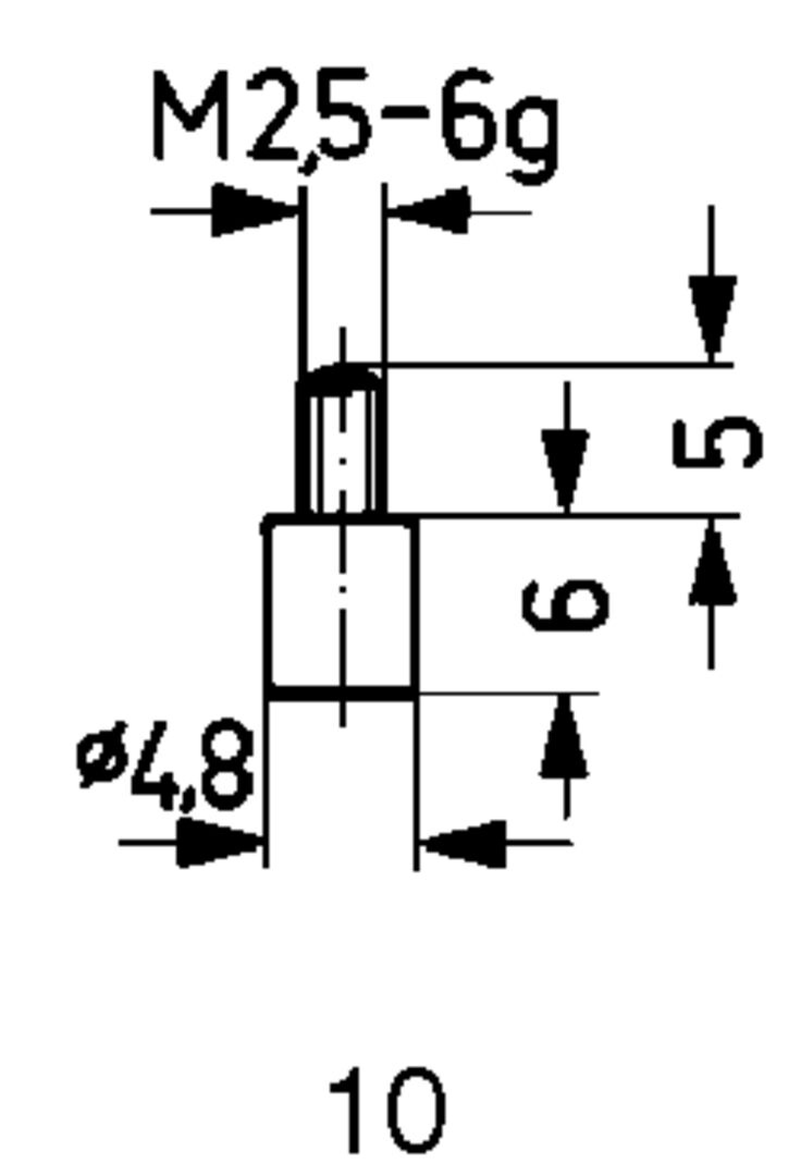 KÄFER Messeinsatz für Messuhren &Feinz. Hartmit Abb.10/ 4,8mm