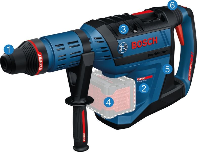 BOSCH Akku-Bohrhammer EXBH18V-45 solo, in XL-BOXX