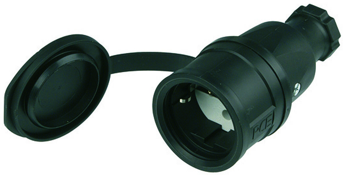 VARTA Gummikupplung mit Deckel IP44 sw