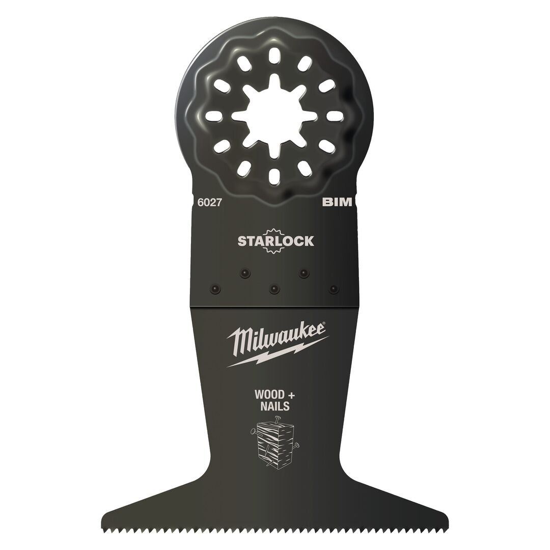 MILWAUKEE Sägeblatt Tauchsägeblatt Starlock BiM 65x42mm für Holz mit Nägeln