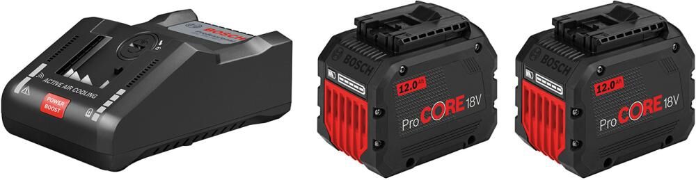BOSCH Akku Starter Set 2 x ProCORE 18V 12,0Ah + Ladegerät