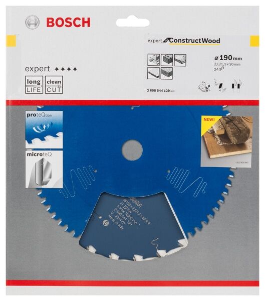 BOSCH Kreissägeblatt HW Constr 190x30x2,0 24T