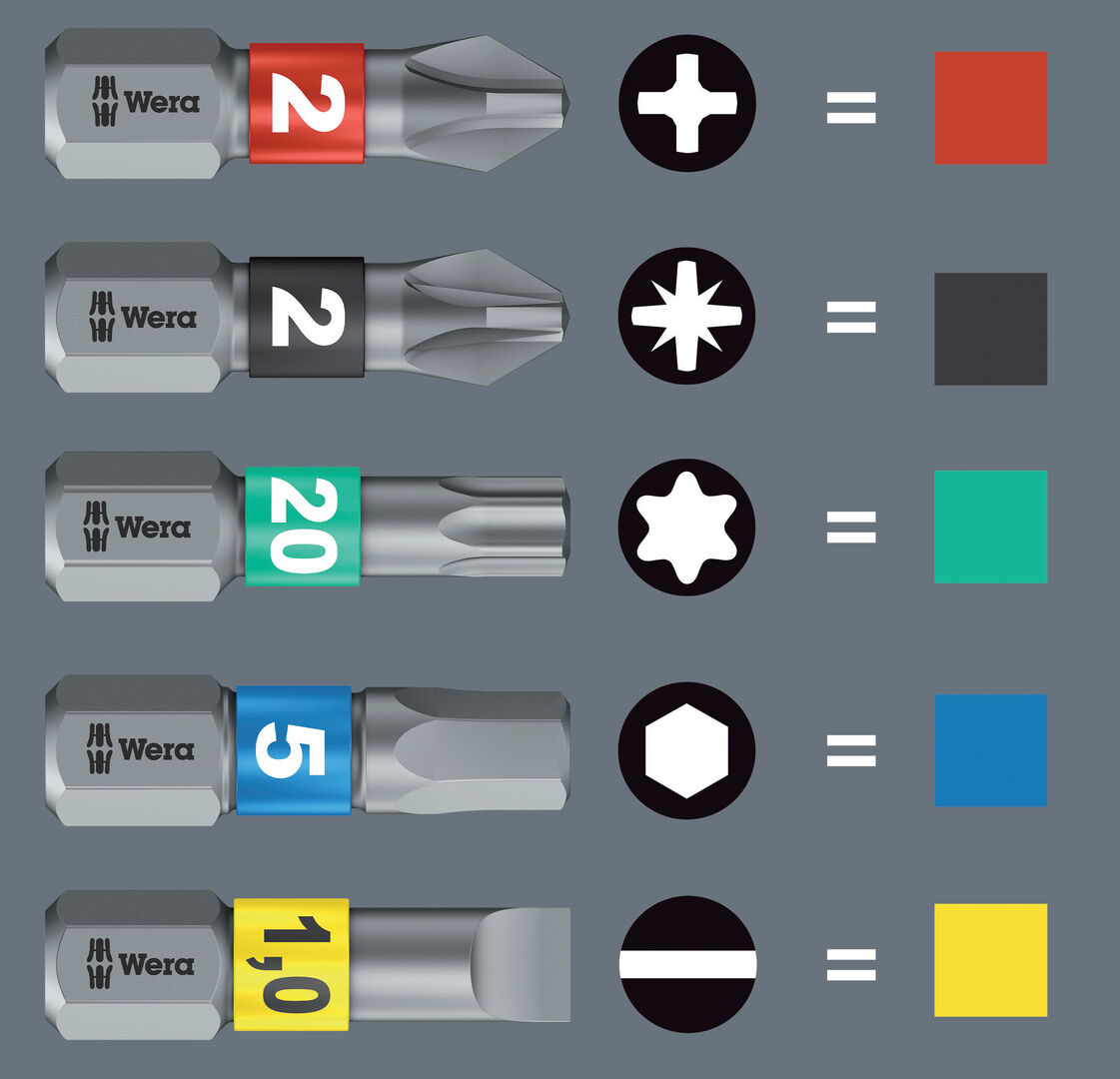 WERA Schraubwerkzeug-Set 52tlg. KK100