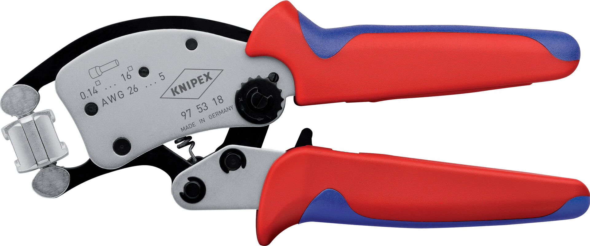 KNIPEX Crimpzange für Aderendhülsen Twistor16 0,14-16qmm