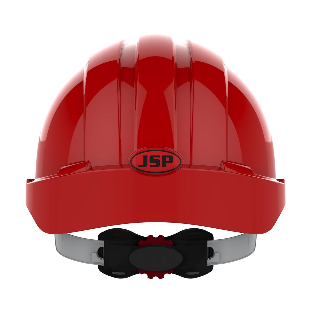 JSP Schutzhelm EVO3 AJF170 belüftet mit Schirm rot