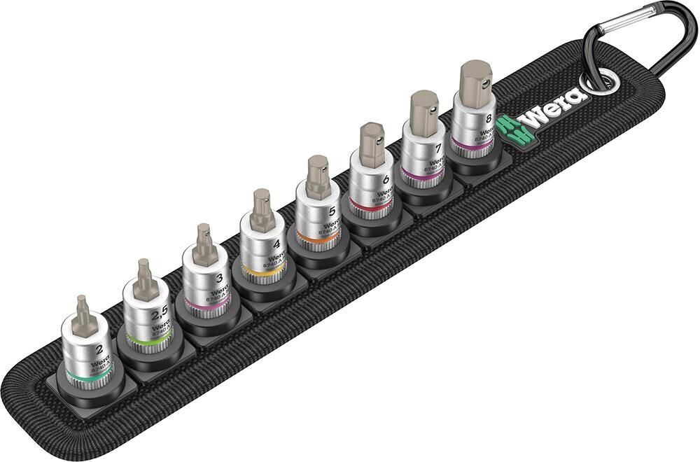 WERA Schraubendrehereinsatz Set 1/4" sechskant Haltefunktion 8-teilig