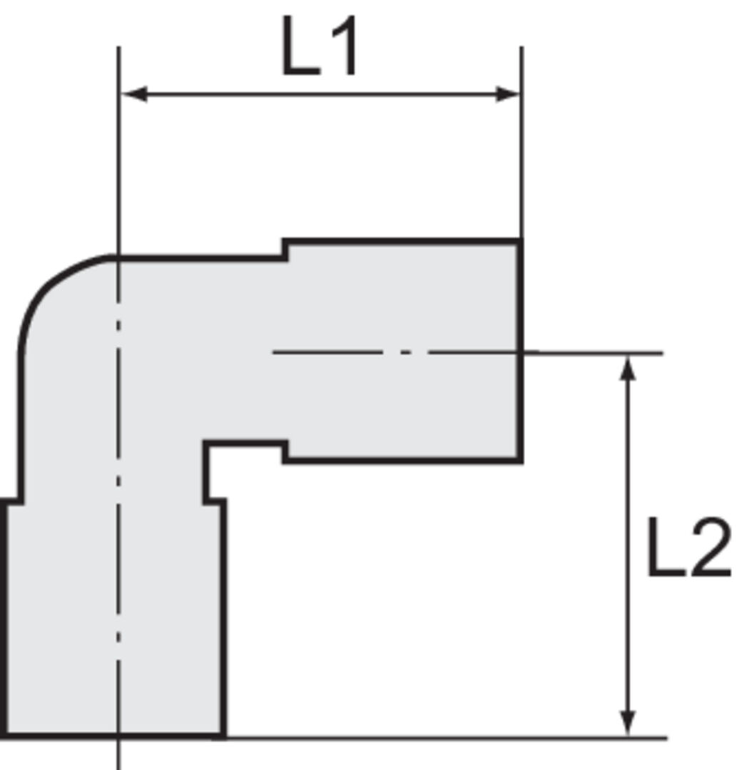 RIEGLER L-Steckverschraubung B-Serie G 1/8" A Kunststoff D4