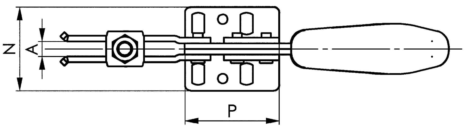 AMF Waagerecht-Spanner 6830 NI Gr. 0 rostfrei