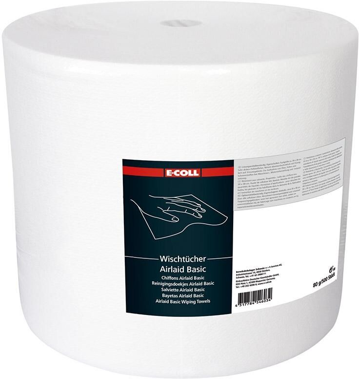 E-COLL Wischtuch Airlaid Basic 500 Blatt 30x38mm